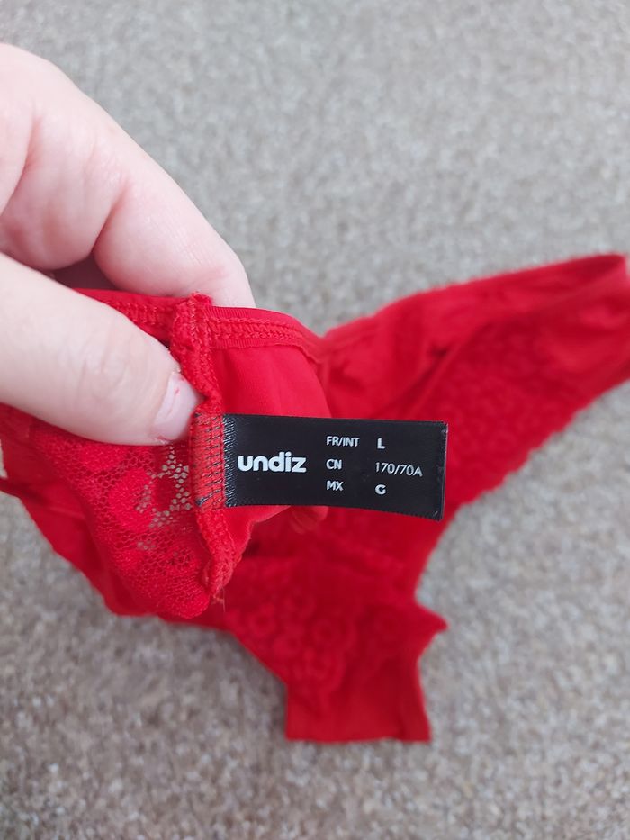 Culotte sexy rouge Undiz - photo numéro 3