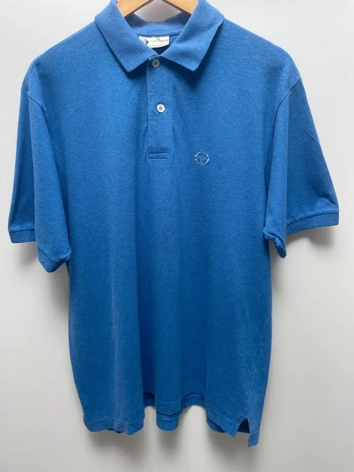 Sergio Tacchini vintage polo bleu L/XL
