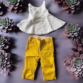 Ensemble blouse pantacourt