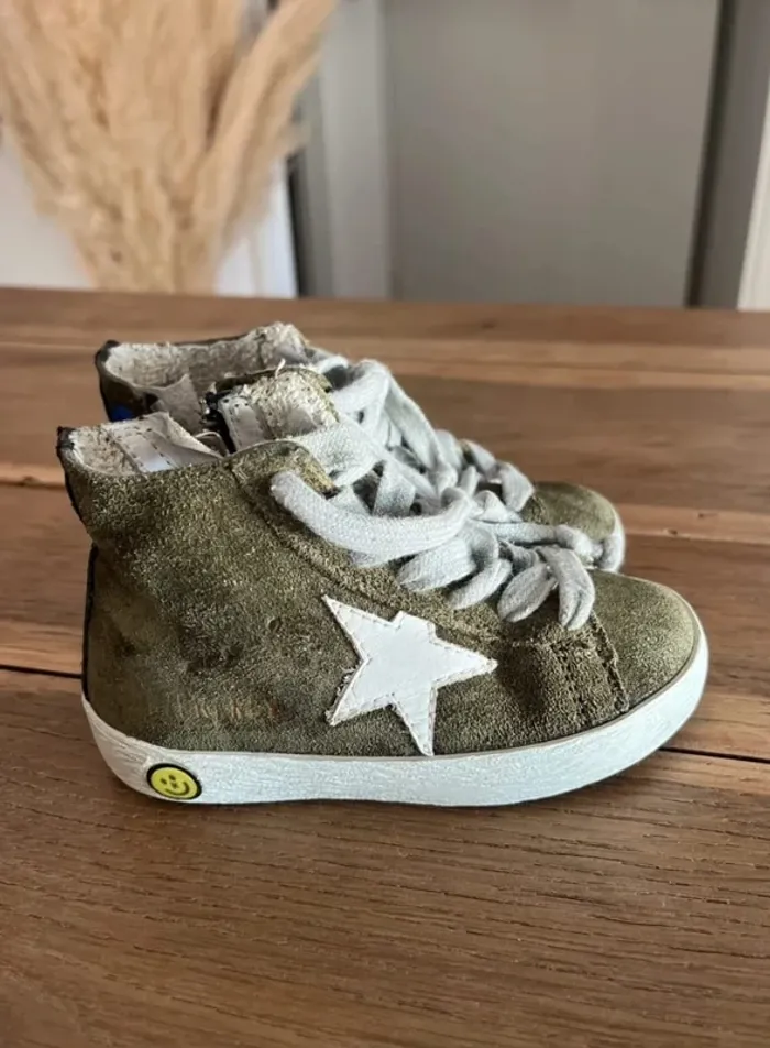 Baskets montantes kaki Golden Goose - photo numéro 3