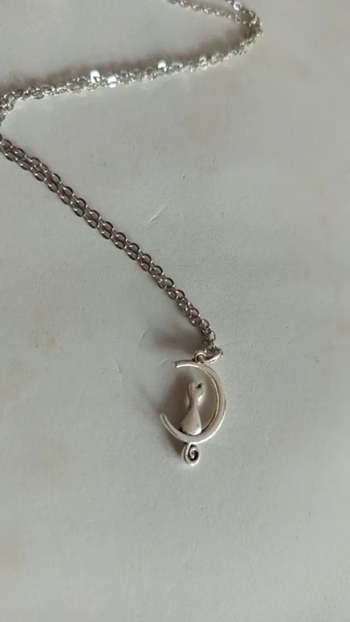 Collier 🔸 chat sur la lune - photo numéro 2