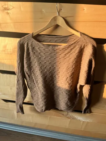 Pull marron beige #43