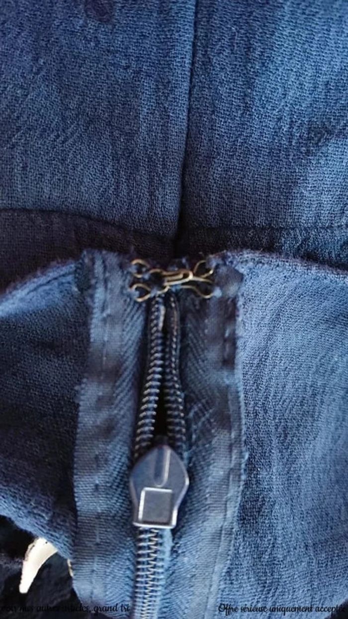 Combi short bleue marine taille 36 by Peter Jensen 100% coton - photo numéro 4