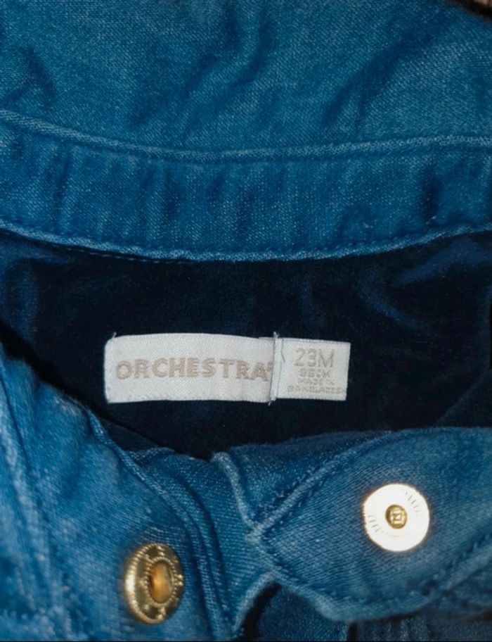 Jolie veste en jean mi-saison avec broderies au dos Orchestra taille 23 mois - photo numéro 5