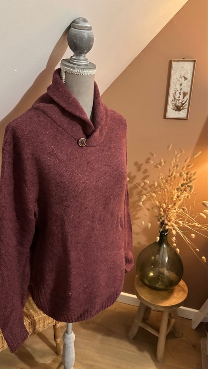 🤍 Pull bordeaux marron taille M neuf nils sundström 🤍 - photo numéro 3
