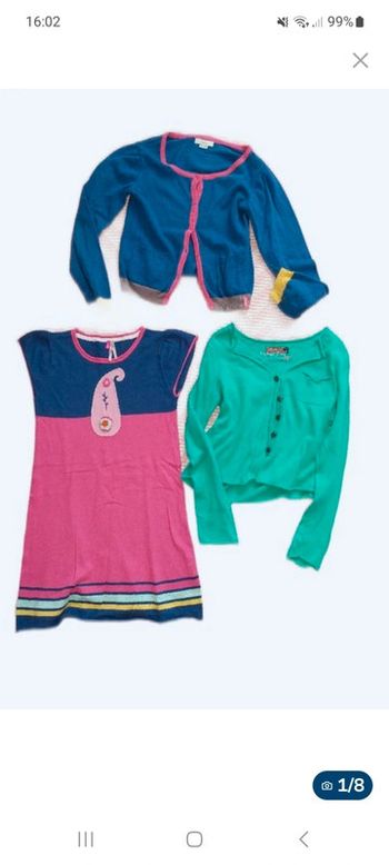 Lot de 3 vêtements hiver fille 8 ans
