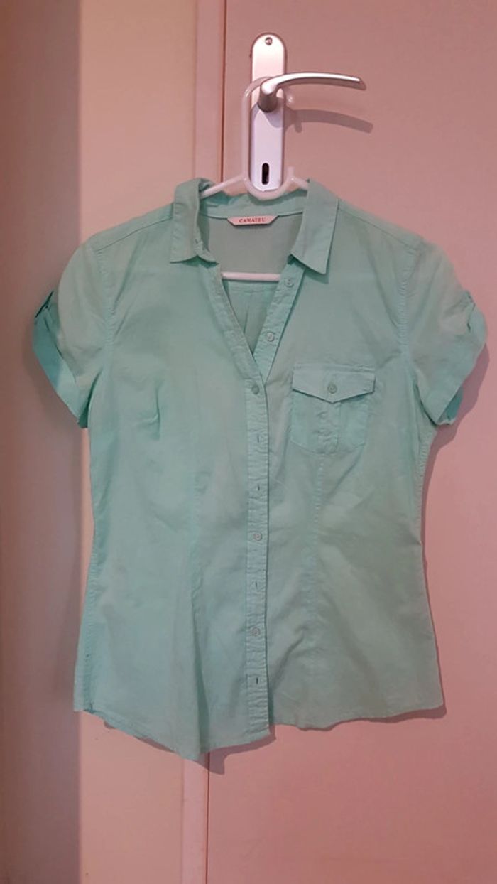 Chemise bleue camaïeu