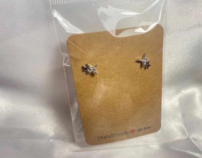 Boucles d’oreilles étoile acier inoxydable - photo numéro 4