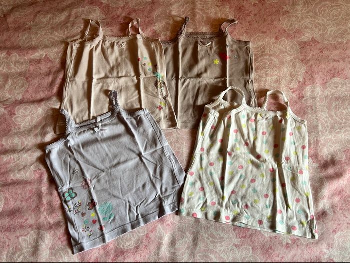 Lot de 6 chemisettes à bretelles petite fille - photo numéro 2