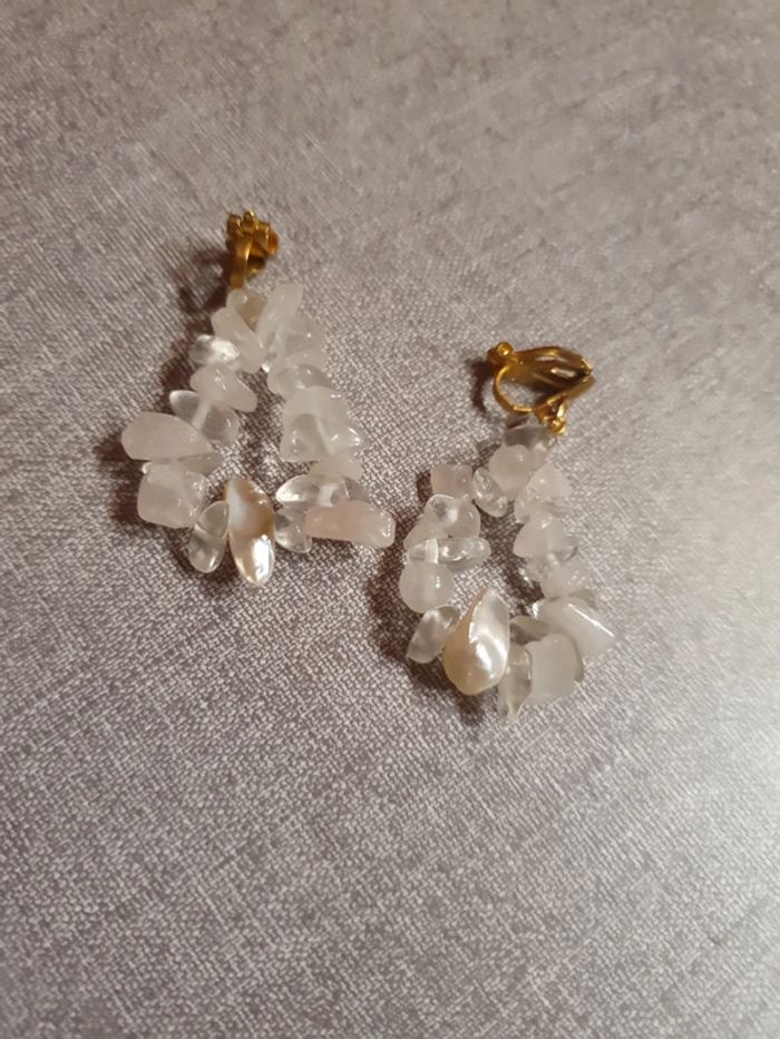 Boucles d'oreilles vintage pierres