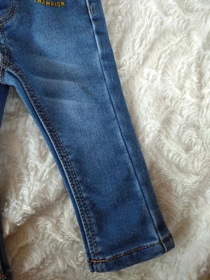 Pantalon jeans slim Garçon 3 mois Fun Mini champion Graine de champion Tape à l'oeil - photo numéro 6