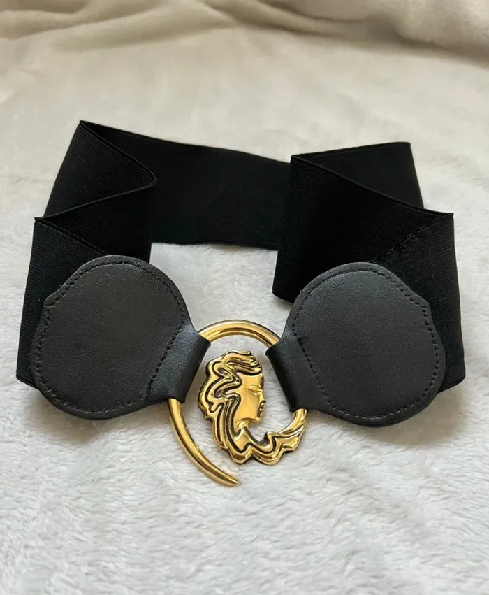 Ceinture de taille visage Art Deco 80s Kitsch - Taille ajustable