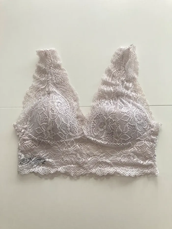 Brassière Blanche en Dentelle M