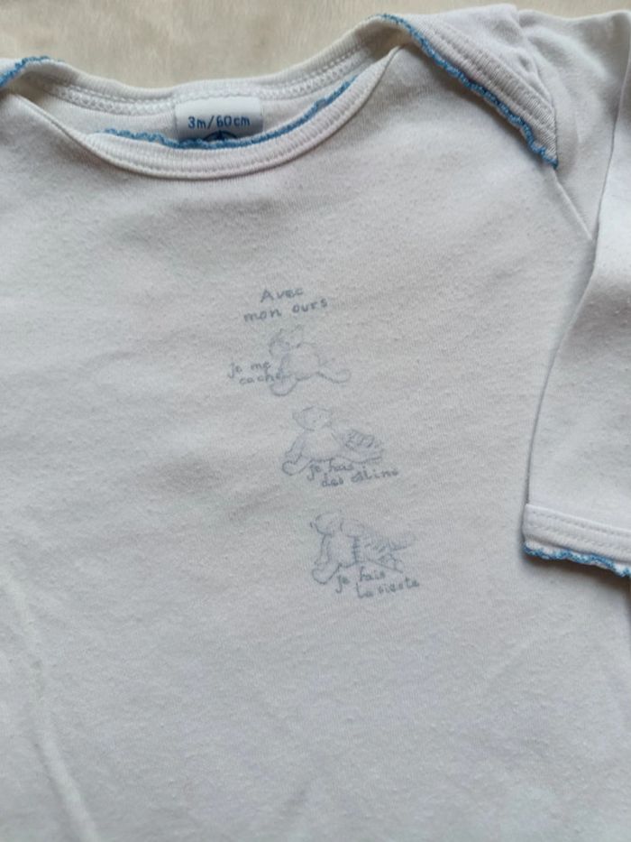 Lot bodies 3 mois Petit Bateau - photo numéro 3