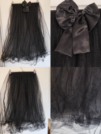 Jupe noire tulle taille elastique déguisement halloween