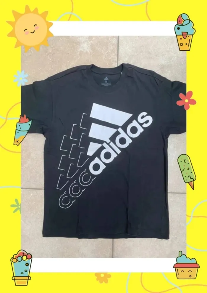 T shirt adidas noir blanc