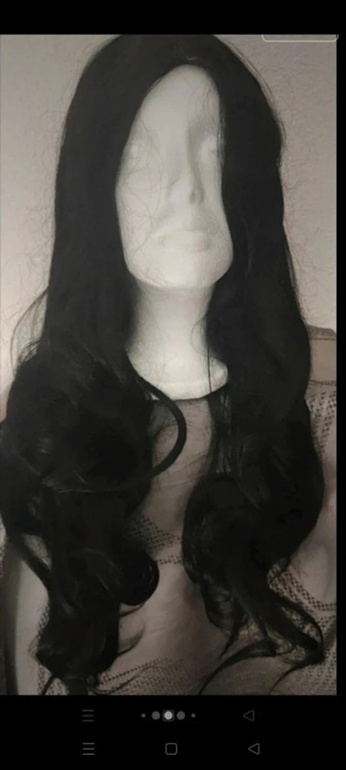 💯 promo 💯 Perruque Naturelle Noir Ébène Luxe Tendance - photo numéro 12