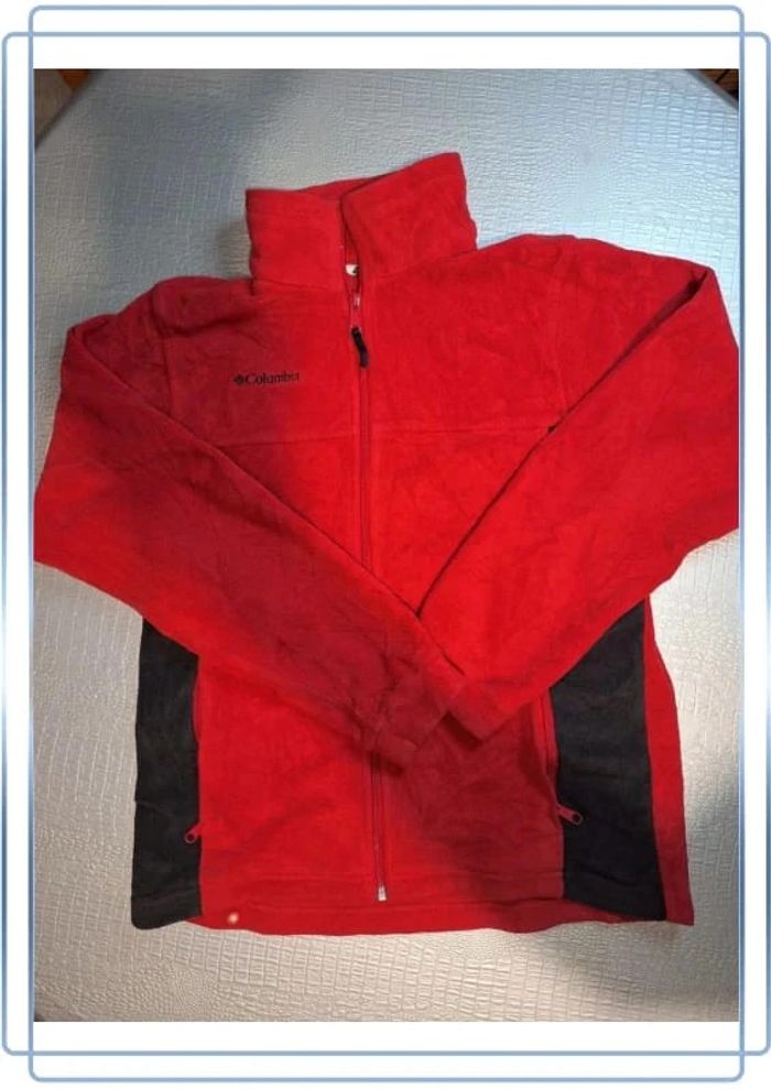 polaire full zippée columbia 14/16 ans rouge et noir ( 276) - photo numéro 9