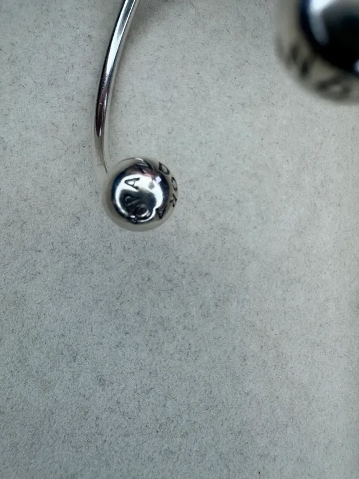 Bracelet Jonc ouvert Pandora Authentique en Argent lisse Taille 1 - photo numéro 4