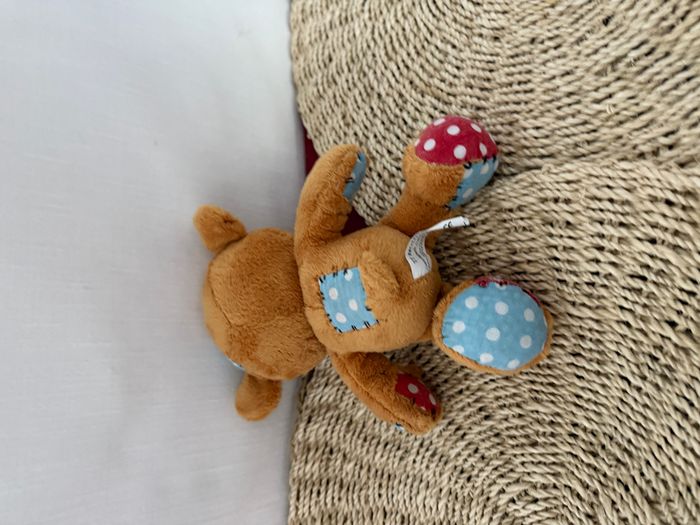 Doudou ours marron rapiécé TI NOURS - photo numéro 3