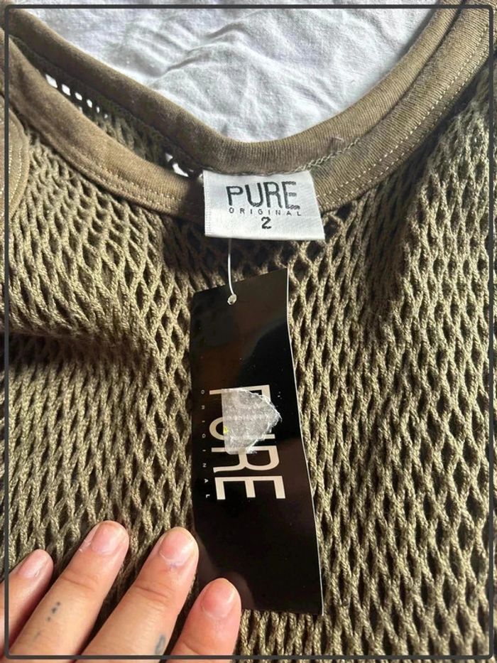 T shirt en maille transparent taille 38 neuf avec étiquette - photo numéro 3