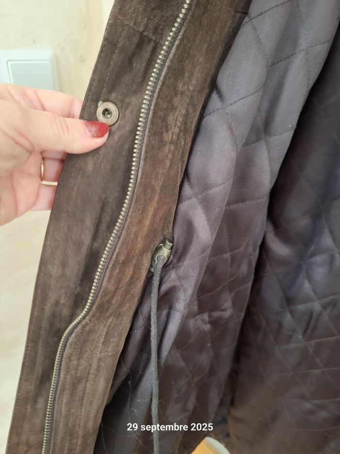 Veste cuir marron - photo numéro 3
