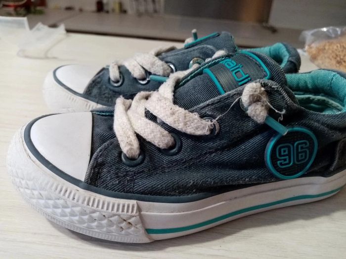 Basket toile bleu 27 - photo numéro 2