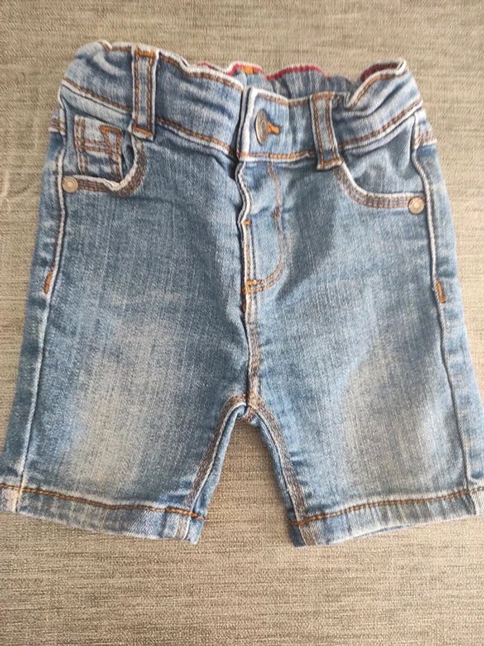 Short en jean et t-shirt Tao 6 mois - photo numéro 5