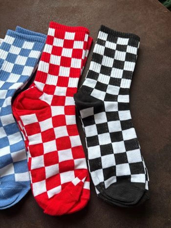 Lot de 4 paires de chaussettes damier - photo numéro 2
