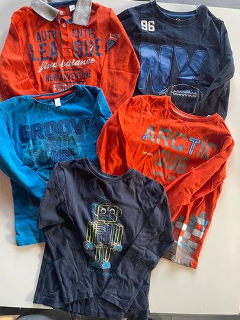 Lot 5 tee shirt ML okaidi