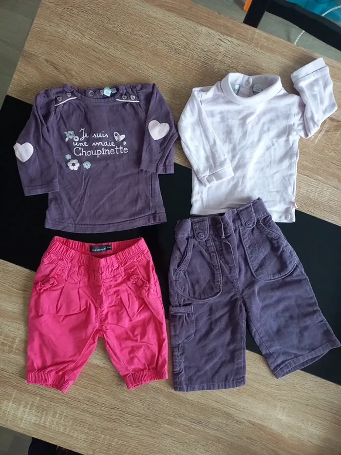 2 ensembles bébé fille 6 mois