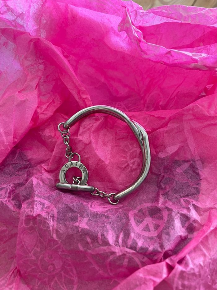 Bracelet métal argenté Agatha Paris