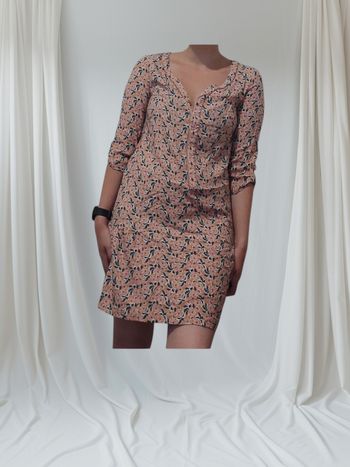 Robe fleuris été femme manches 3/4 taille M