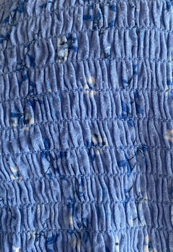 Top bleu fleuri