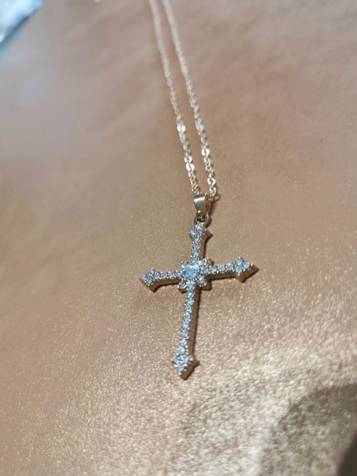 Collier et pendentif spirituel croix chrétienne - photo numéro 3