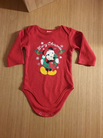 Body de Noël Mickey 6 mois
