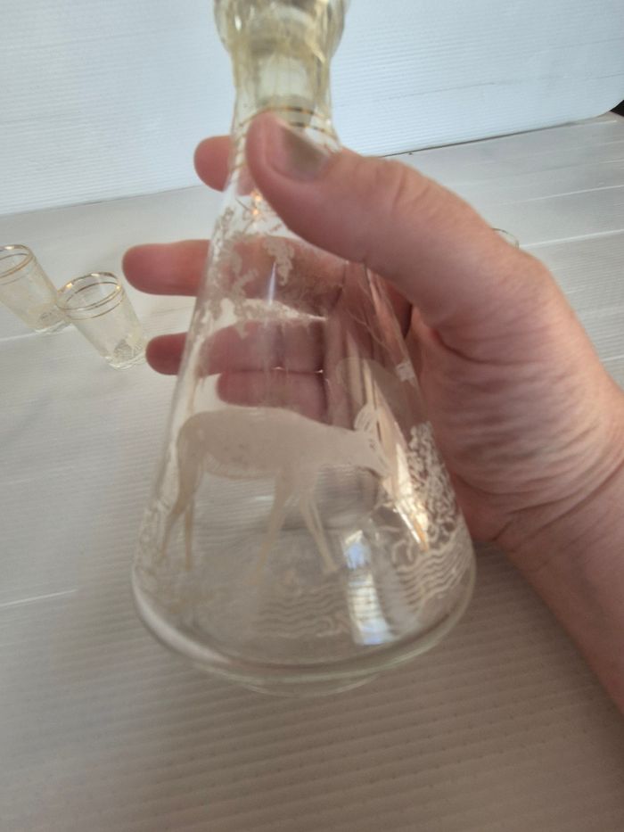 Service à liqueur motif cerf et biche - photo numéro 4