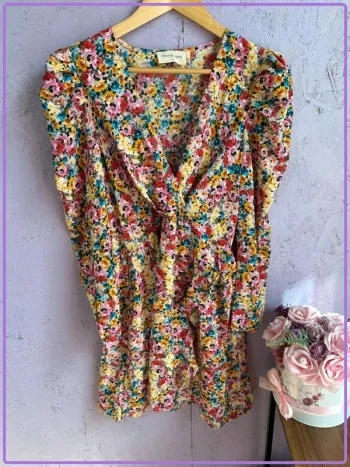 Robe Cherry Paris à fleurs - Taille S