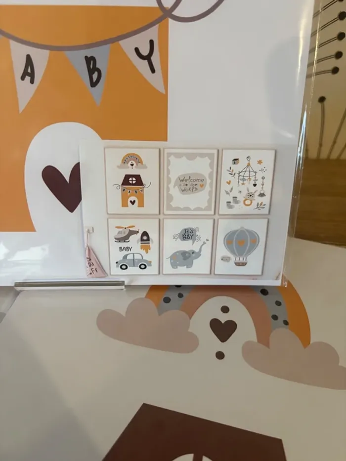 Affiches “Welcome Baby Boy” pour chambre enfant - photo numéro 2