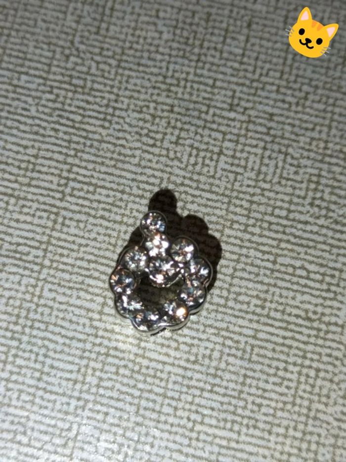 Pendentif argenté brillant - photo numéro 1