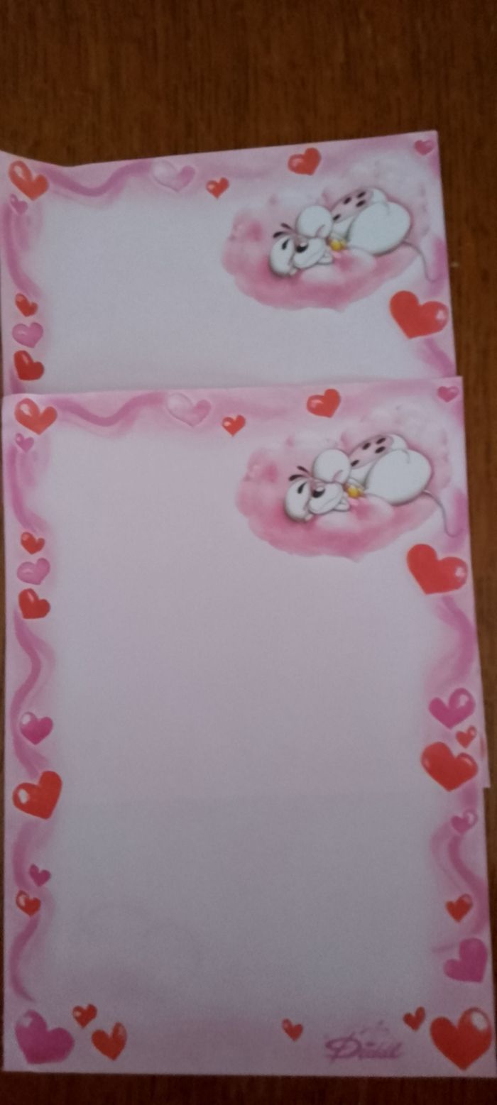 Joli lot diddl et poule papier à lettre+enveloppes et pochette vintage+ répertoire (quelques écritures dedans) poule 6 enveloppes+ 4 feuilles - photo numéro 6