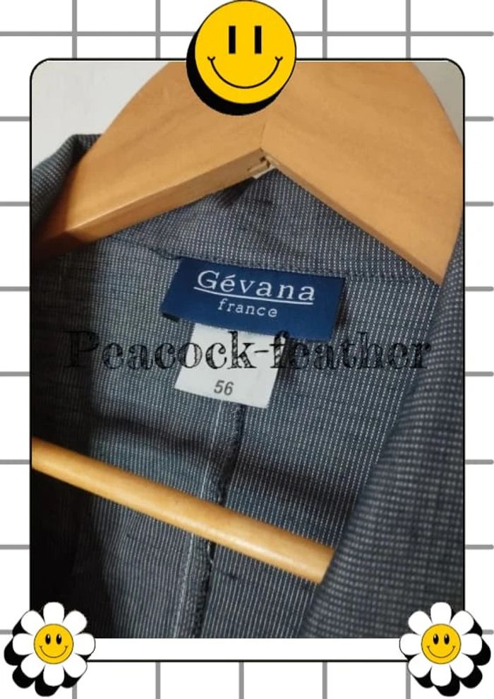 Ensemble jupe veste gris gevana 56 - photo numéro 4