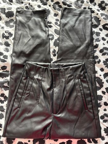 pantalon droit similicuir