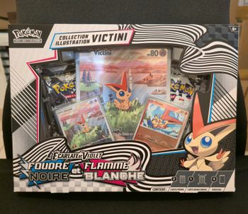 Pokémon Coffret Victini EV10.5 2 Foudre Noir et 2 Flamme Blanche
