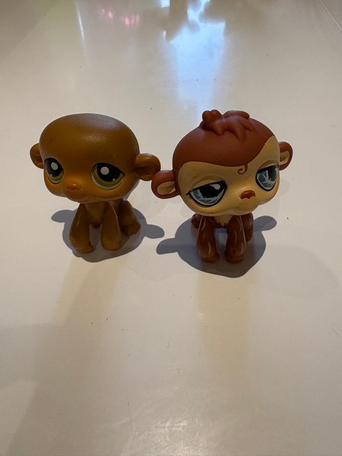 Lot de 2 figurines Pet Shop singes - photo numéro 1