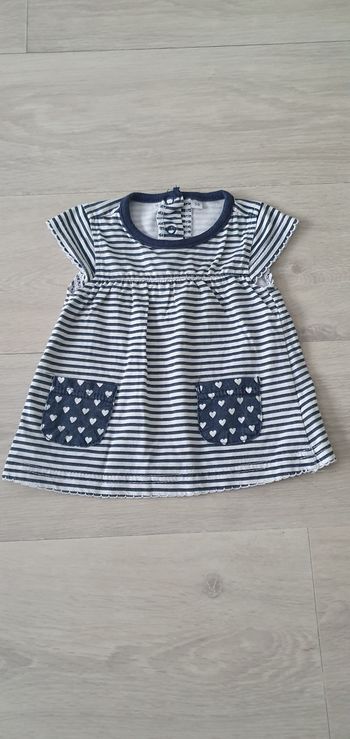 Petite robe bleu 1/3 mois fille