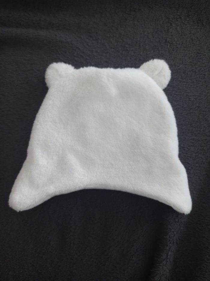 Bonnet blanc bébé 3 mois - photo numéro 2