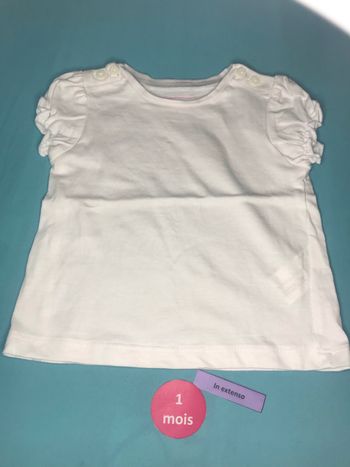 T-shirt blanc 1 mois