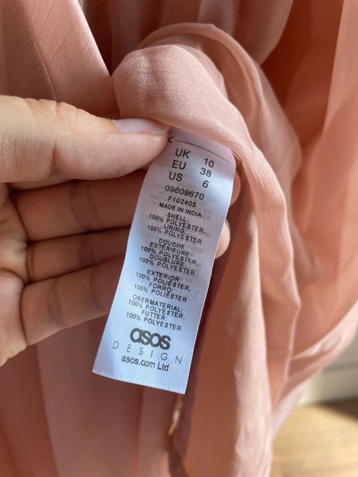 Robe longue rose pâle Asos cérémonie - photo numéro 8