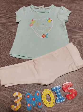 Ensemble T-shirt legging - 3 mois - Tex - Orchestra